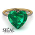 Heart Shape Emerald Ring - Noelle No. 4